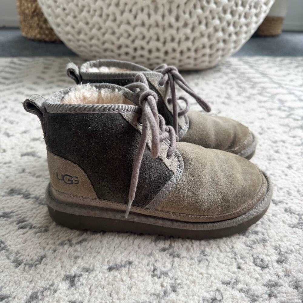 Kids Ugg Neumel II Suede Lace Up Sheepskin Lined Boots | 1017320K Size 13